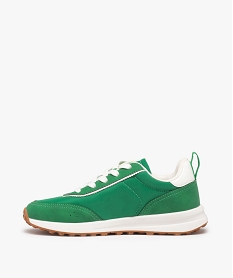 baskets garcon unies a lacets style retro running vert basketsD247101_3