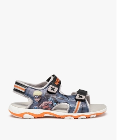 GEMO Sandales sport garçon imprimées à scratchs - Naruto bleu standard