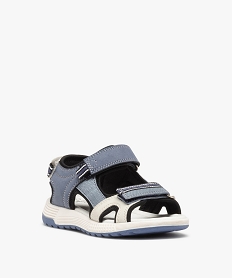 sandales sport garcon bicolores a brides scratch bleuD248901_2