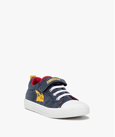 baskets garcon en toile imprimee - pikachu bleu tennis en toile du 24 au 40D249501_2