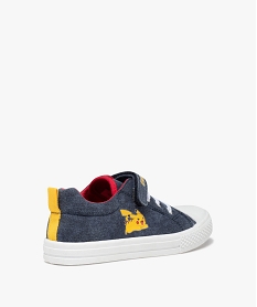 baskets garcon en toile imprimee - pikachu bleu tennis en toile du 24 au 40D249501_4