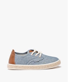 GEMO Baskets garçon en toile et semelle en corde bleu standard