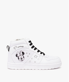 baskets fille mid-cut a fermeture lacets et zip - minnie blanc basketsD251201_1