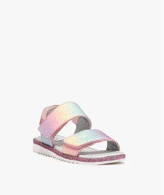 sandales fille pailletees aux couleurs de larc-en-ciel multicoloreD251301_2