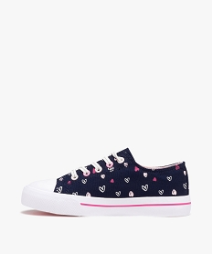 baskets fille en toile imprimee a bout renforce bleu tennis en toileD252901_3