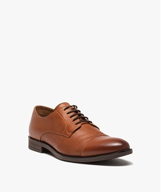 derbies homme classiques dessus cuir uni orange chaussures de villeD255001_2