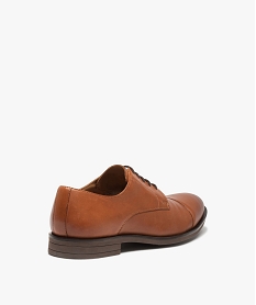 derbies homme classiques dessus cuir uni orange chaussures de villeD255001_4