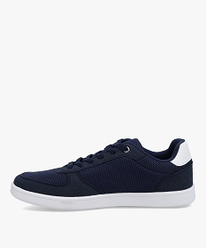 baskets homme style casual bicolores a lacets bleuD256901_3