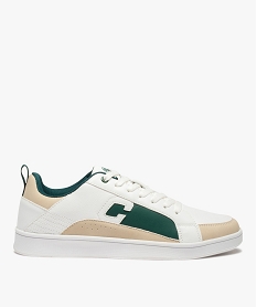 GEMO Baskets homme colorées à lacets - Camps United Blanc