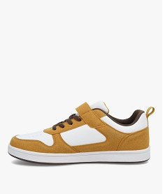 baskets homme multimatieres colorees fermeture scratch et lacets jaune baskets et tennisD257301_3