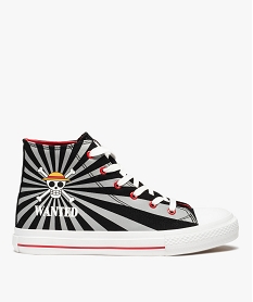 GEMO Baskets homme semi-montantes en toile – One Piece noir vif