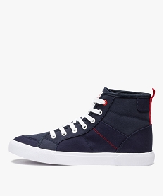 baskets homme mid-cut en toile unie - camps united bleuD259501_3