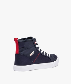 baskets homme mid-cut en toile unie - camps united bleuD259501_4