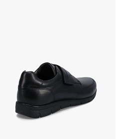 derbies homme confort dessus cuir uni a scratch noir mocassins et chaussures bateauxD260501_4