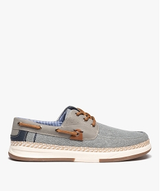 chaussures bateau homme dessus en denim grisD260601_1