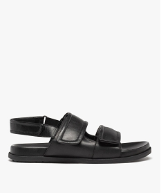 GEMO Sandales homme unies à brides scratch - Tanéo noir standard
