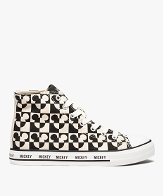 GEMO Baskets femme montantes en toile imprimée - Disney noir standard