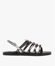 PANTALON MARRON NU-PIED NOIR:30382780334-Cuir chevre/Cuir chevre/Elastomere/Cuir chevre/