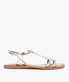 CHAUSSURE SPORT ROSE SANDALE ARGENT:30383310243-Cuir chevre/Cuir chevre/Tpr/Cuir chevre/