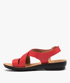 sandales femme confort unies a semelle amortissante rouge sandalesD276801_3