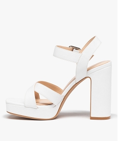 sandales femme a talon carre extra haut et brides unies blanc standard sandales a talonD282701_3