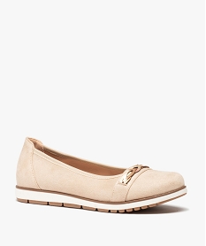 ballerines femme unies a semelle bicolore beige ballerinesD285401_2