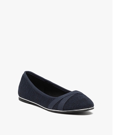 ballerines femme a talon plat dessus uni en mesh bleu ballerinesD285701_2