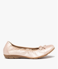 PANTOUFLE MARINE BALLERINE ROSE:30385540057-Textile/Cuir porc/Elastomere/Textile/