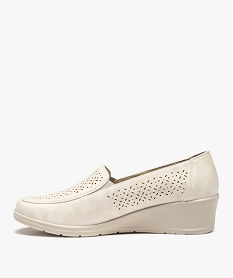 mocassins femme confort a talon compense dessus ajoure gris mocassinsD286301_3