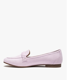 mocassins femme unis a bride tressee violet mocassinsD286801_3