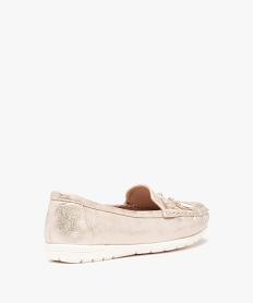 mocassins femme dessus souple et uni a details strass dore mocassinsD287301_4