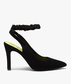 GEMO Escarpin femme ouvert à talon fin noir standard