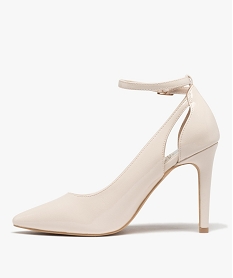 escarpins femme vernis a talon aiguille et bout pointu beigeD289501_3