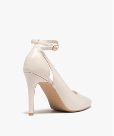escarpins femme vernis a talon aiguille et bout pointu beigeD289501_4