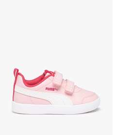 baskets fille unies a fermeture scratch - puma courtflex rose basketsD293701_1