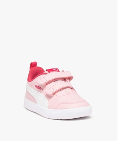 baskets fille unies a fermeture scratch - puma courtflex rose basketsD293701_2