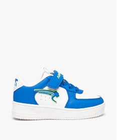 GEMO Baskets garçon bicolores à lacets et scratch – Airness Arwo blanc chine