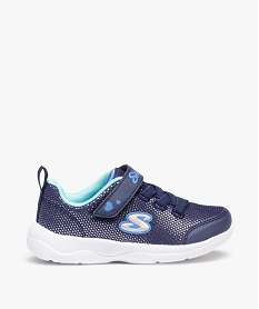 GEMO Baskets fille effet pailleté - Sketchers bleu chine