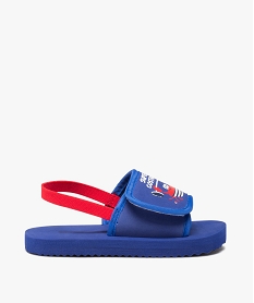 GEMO Mules de piscine garçon imprimées crabe avec bride bleu standard