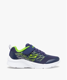 GEMO Baskets garçon running en mesh extra-légères - Skechers bleu chine