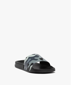 mules de piscine garcon a bandeau camouflage gris standardD297401_2