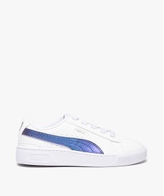 tennis fille avec bande multicolore sur le cote - puma blancD298101_1