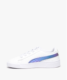 tennis fille avec bande multicolore sur le cote - puma blancD298101_3