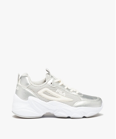 GEMO Baskets fille running en mesh et matière irisée – Fila Felice argente