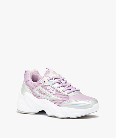 baskets fille running en mesh et matiere irisee - fila felice rose basketsD299101_2