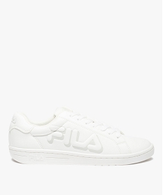 GEMO Baskets garçon unies à lacets - Fila Cross Court Blanc