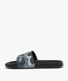 mules de piscine garcon bandeau imprime camouflage grisD301601_3