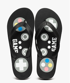 GEMO Tongs garçon imprimées console de jeu noir standard