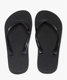 GEMO Tongs garçon unies à brides souples noir standard