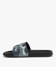 mules de piscine homme imprimees camouflage grisD306401_3